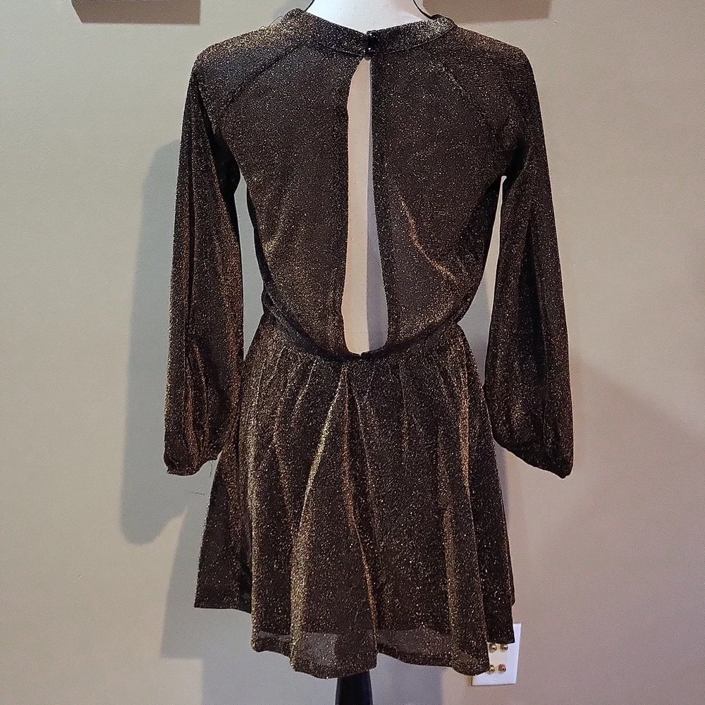 SHEIN Brown Bishop Sleeve Sundress for Cocktail - Picture 9 of 15